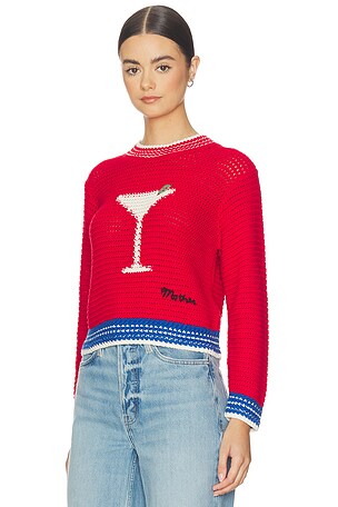 MOTHER The Mini Pullover in Red,Blue