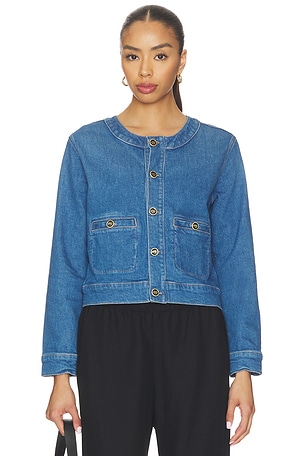 MOTHER The Stashed Picky Jacket in Blue