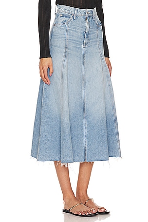 MOTHER The Full Swing Midi Skirt in Blue