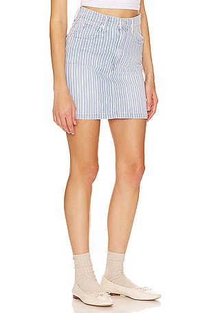 MOTHER High Waisted Smokin' Double Skirt in Blue