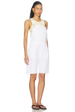 MOTHER The Half-pipe Bermuda Shorterall Fray in Ivory