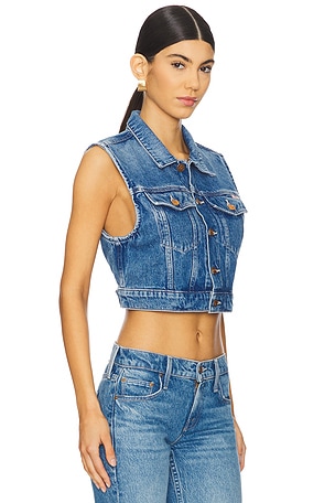 MOTHER The Chiclet Vest in Blue
