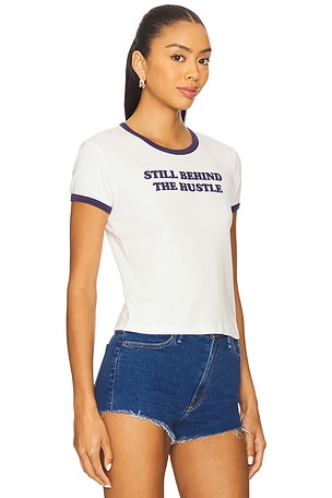 MOTHER The Itty Bitty Ringer Tee in White. Size XL. Also