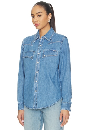 MOTHER The Gallop Exes Top in Blue