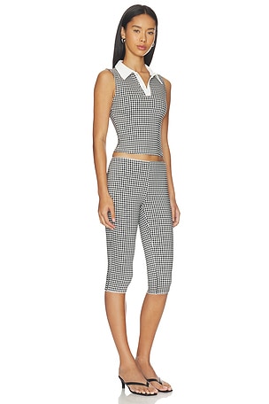 MORE TO COME Tarah Capri Set in Black,White. Size XL. Also