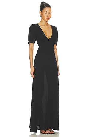 MORE TO COME Devin Maxi Dress in Black