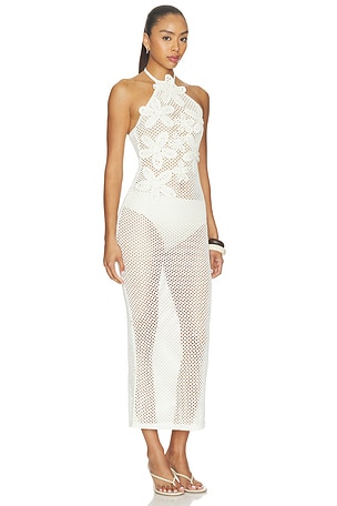 MORE TO COME Rooney Crochet Maxi Dress in Ivory