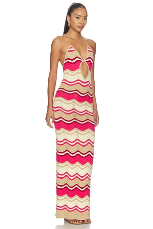 MORE TO COME Marita Halter Maxi Dress in Pink