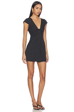 MORE TO COME Noa Mini Dress in Black,White