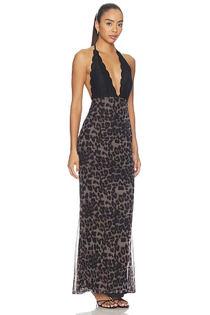 MORE TO COME Camryn Maxi Dress in Leopard