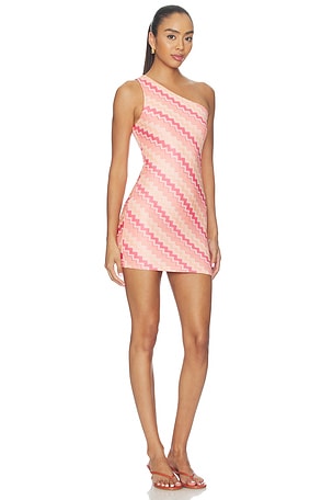 MORE TO COME Aubrie Mini Dress in Pink Multi. Size XXS. Also