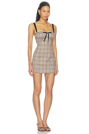 MORE TO COME Flora Mini Dress in Brown