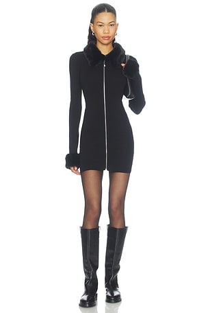 Natalie Knit Zip Front Mini Dress MORE TO COME