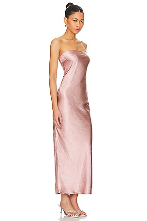 MORE TO COME Emma Strapless Maxi Dress in Blush