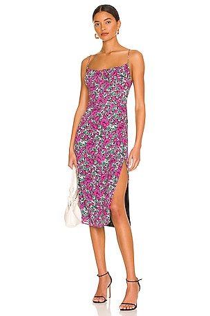 MORE TO COME Claudia Cami Midi Dress in Pink Floral | REVOLVE