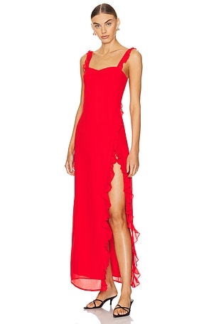 MORE TO COME Lucille Maxi Dress in Red