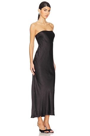 MORE TO COME Emma Strapless Maxi Dress in Black