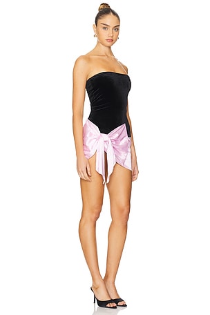 MORE TO COME Rosie Velvet Dress in Black