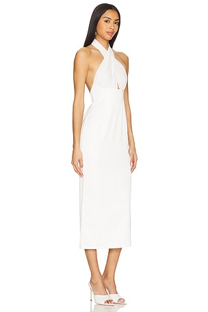 MORE TO COME Josie Midi Dress in White