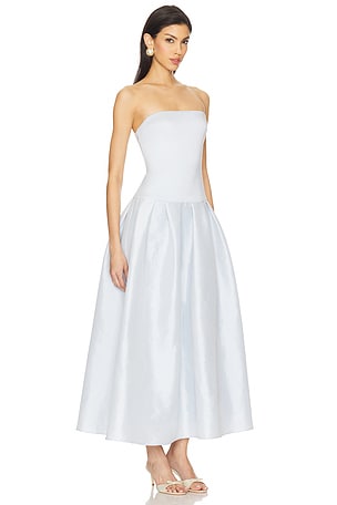 MORE TO COME Cambria Strapless Dress in Blue