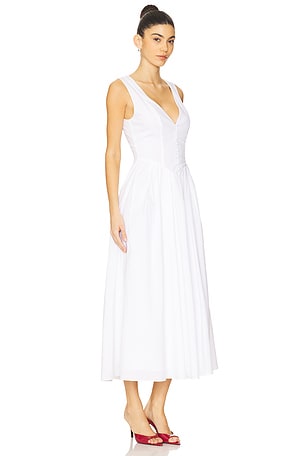 MORE TO COME Rae Midi Dress in White