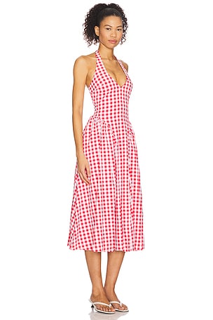 MORE TO COME Lottie Halter Maxi Dress in Red