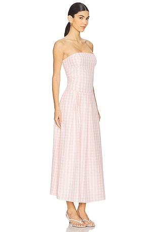 MORE TO COME Adley Strapless Maxi Dress in Pink