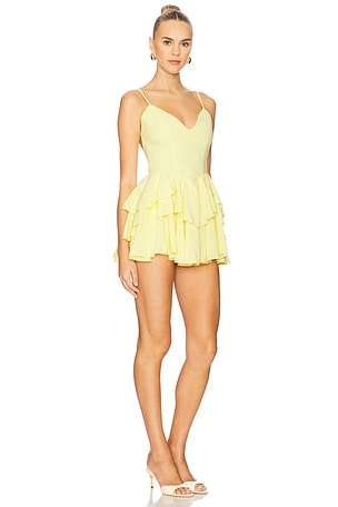 MORE TO COME Aurelia Mini Dress in Yellow