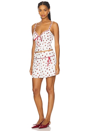 MORE TO COME Caylee Mini Skirt Set in White