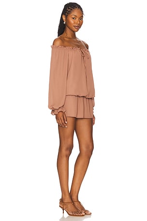 MORE TO COME Avina Mini Dress in Brown