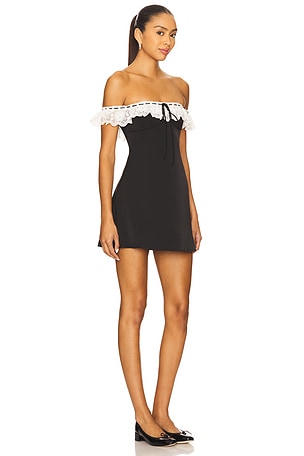 MORE TO COME Junia Mini Dress in Black