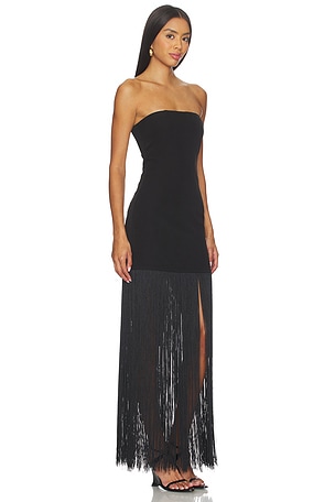 MORE TO COME Marissa Fringe Dress in Black