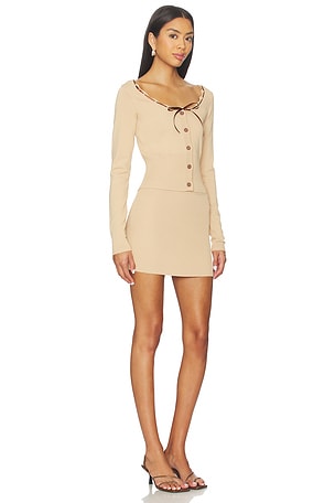 MORE TO COME Kelliann Skirt Set in Beige