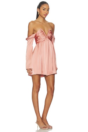 MORE TO COME Regina Off Shoulder Dress in Blush