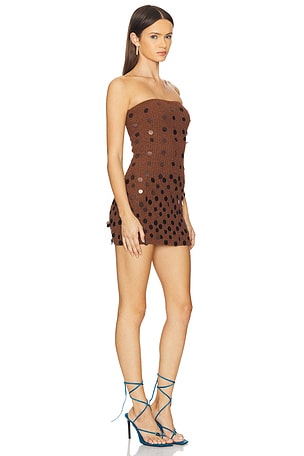 MORE TO COME Aliso Mini Dress in Brown