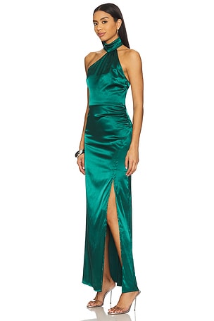 MORE TO COME Darcey Maxi Dress in Dark Green
