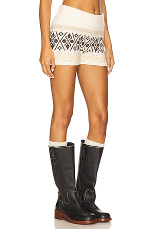 MORE TO COME Tayler Fairisle Short in Cream