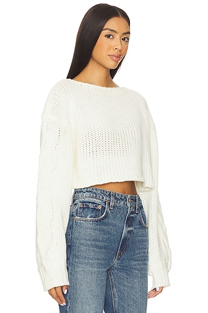 MORE TO COME Landrie Sweater in White. Size XS. Also