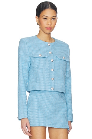 MORE TO COME Willow Crop Jacket in Baby Blue