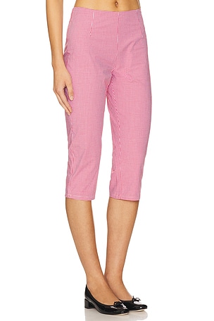 MORE TO COME Drea Capri Pant in Red