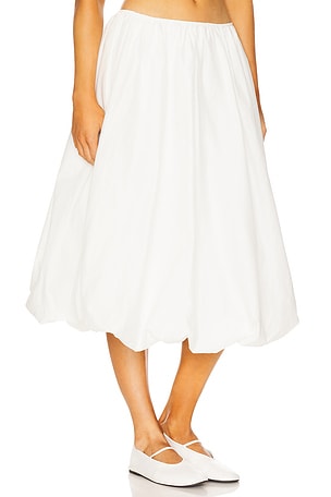 MORE TO COME Esme Midi Skirt in White