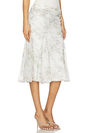 MORE TO COME Avery Midi Skirt in White