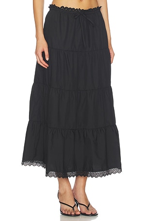 MORE TO COME Angela Maxi Skirt in Black