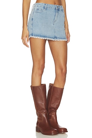 MORE TO COME Karlita Denim Mini Skirt in Blue