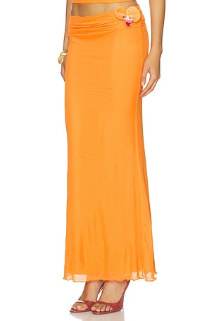 MORE TO COME Yanisha Maxi Skirt in Orange