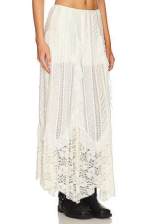 MORE TO COME Orchid Maxi Skirt in Ivory