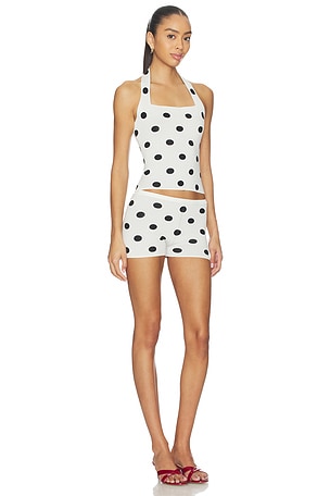 MORE TO COME Viviana Knit Short Set in White