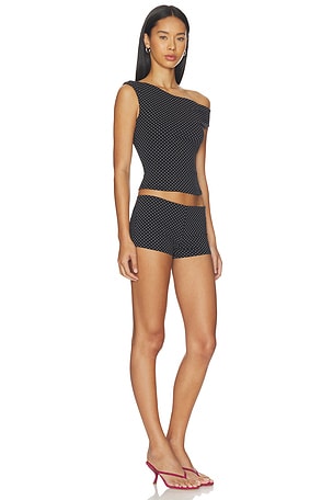 MORE TO COME Jackelina Short Set in Black,White. Size XXS. Also