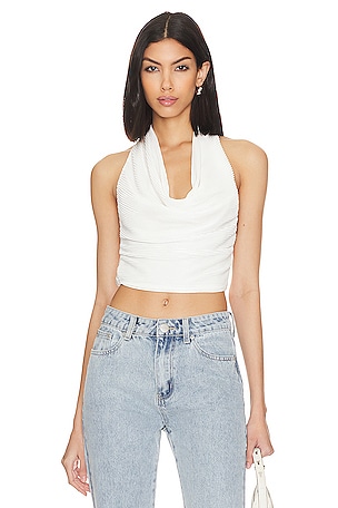 Buy Alo Charmed Collar Bra Tank - White At 50% Off