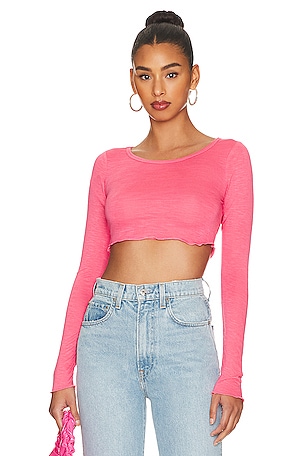 ALL THE WAYS Cameron Cut Out Top in Pink